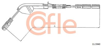 Тросик, cтояночный тормоз COFLE 92.11.5940 для OPEL VECTRA