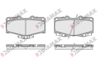 Комплект тормозных колодок, дисковый тормоз DIAMAX N09635 для VW TARO