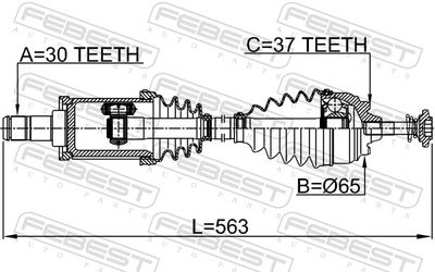 Drive Shaft 1914-F10LH