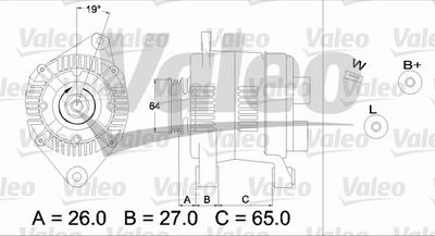 VALEO 436737 Генератор  для RENAULT RAPID (Рено Рапид)