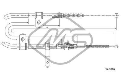 Тросик, cтояночный тормоз Metalcaucho 83869 для DAIHATSU FEROZA