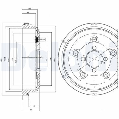 BREMSTROMMEL DELPHI BF514