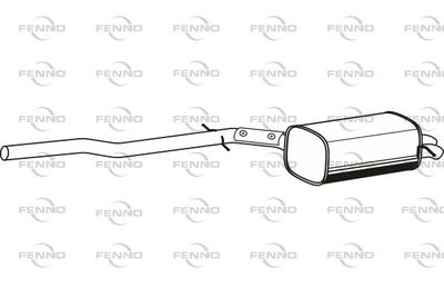 Глушитель выхлопных газов конечный FENNO P7878 для VOLVO XC90