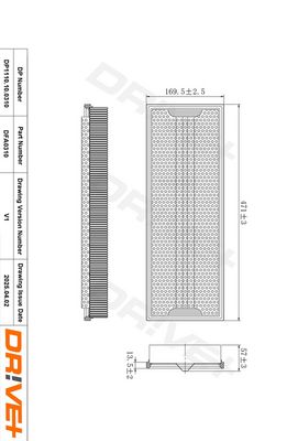 LUFTFILTER DR!VE+ DP1110100310 1