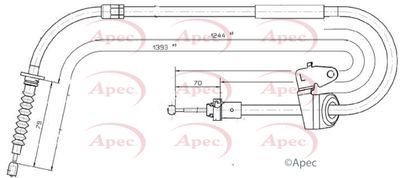 Cable Pull, parking brake APEC CAB1589