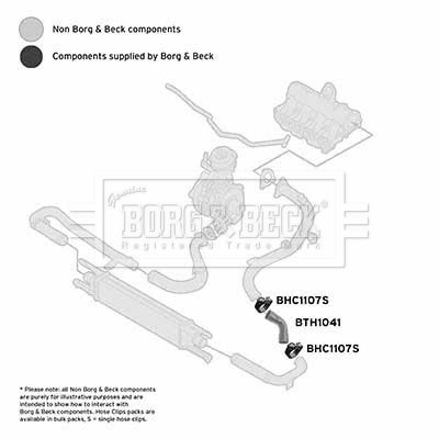 Charge Air Hose Borg & Beck BTH1041