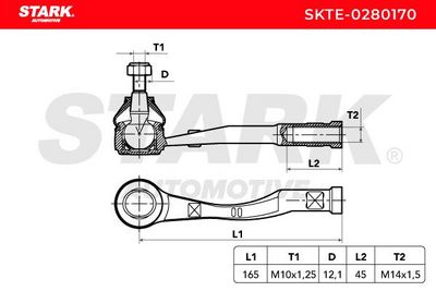 накрайник на напречна кормилна щанга STARK SKTE-0280170