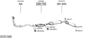 Изпускателна система BOSAL SYS11346