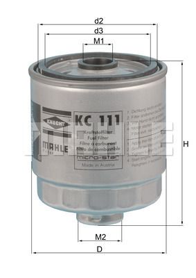 KC111 KNECHT Фильтр топливный KNECHT 