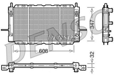Радиатор, охлаждение двигателя DENSO DRM10085 для FORD P