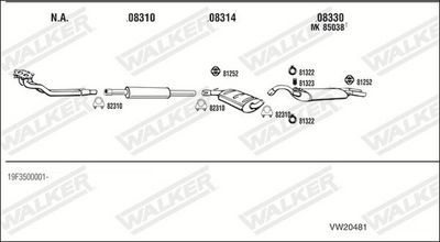 SISTEM DE ESAPAMENT WALKER VW20481