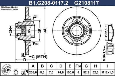 Tarcza hamulcowa GALFER B1.G208-0117.2