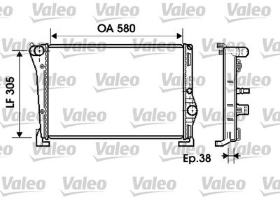 VALEO 734364 Радиатор, охлаждение двигателя 