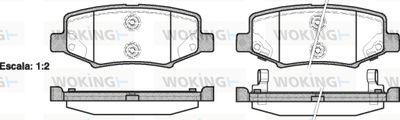 Комплект тормозных колодок, дисковый тормоз WOKING P13643.02 для JEEP COMPASS