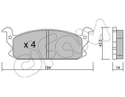 Комплект тормозных колодок, дисковый тормоз CIFAM 822-380-0 для DAIHATSU CHARADE