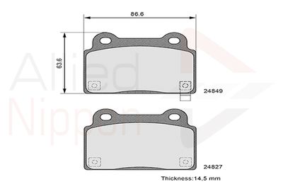 Комплект тормозных колодок, дисковый тормоз COMLINE ADB36090 для MITSUBISHI LANCER