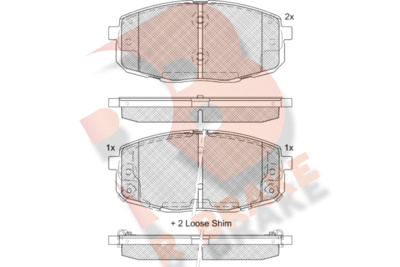 Комплект тормозных колодок, дисковый тормоз R BRAKE RB1540-207 для KIA SELTOS