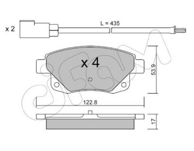 Bremsbelagsatz, Scheibenbremse