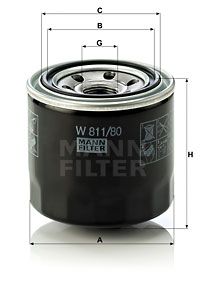 W 811/80 MANN-FILTER Масляный фильтр