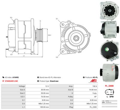 Alternátor AS-PL A1049S