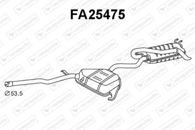 Глушитель выхлопных газов конечный VENEPORTE FA25475 для FIAT BRAVA