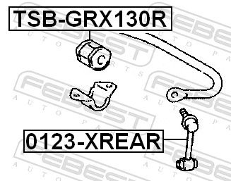 BUCSA BARA STABILIZATOARE FEBEST TSBGRX130R 1