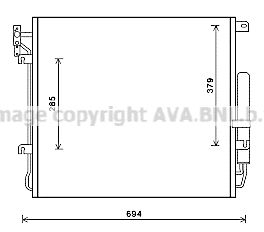 AVA QUALITY COOLING AUA5209D Радиатор кондиционера  для LAND ROVER DISCOVERY III (L319) 4.0 V6 4x4
