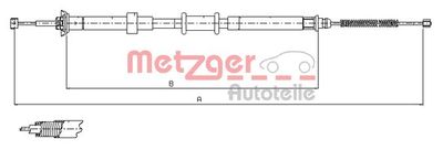 Тросик, cтояночный тормоз METZGER 12.0702 для FIAT PANDA