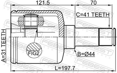 Joint Kit, drive shaft 2111-TRD9LH