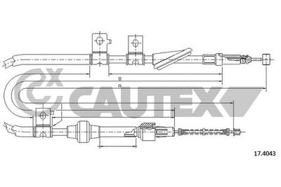 Тросик, cтояночный тормоз CAUTEX 761513 для HONDA CONCERTO