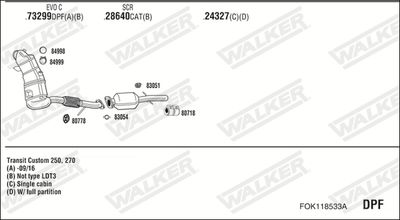 SISTEM DE ESAPAMENT WALKER FOK118533A
