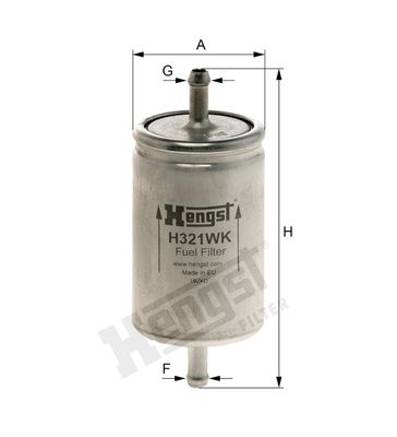 горивен филтър HENGST FILTER H321WK