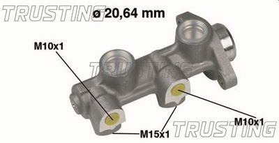 Главный тормозной цилиндр TRUSTING PF163 для OPEL KADETT