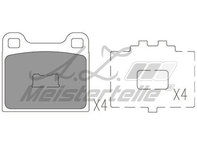 комплект спирачно феродо, дискови спирачки A.Z. Meisterteile AZMT-44-022-2379