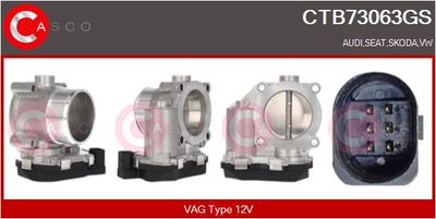 Hrdlo škrticí klapky CASCO CTB73063GS