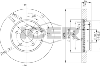 спирачен диск ICER 78BD9048-2