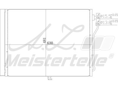 кондензатор, климатизация A.Z. Meisterteile AZMT-45-030-1598