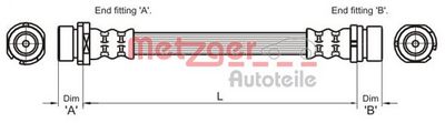 спирачен маркуч METZGER AUTOTEILE 4112336