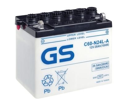 Стартерная аккумуляторная батарея GS GS-C60-N24L-A для SUZUKI RE