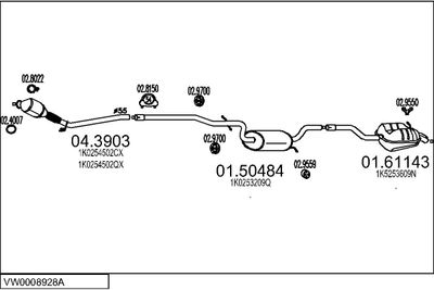 SISTEM DE ESAPAMENT MTS VW0008928A022556