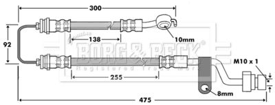 Brake Hose Borg & Beck BBH7467