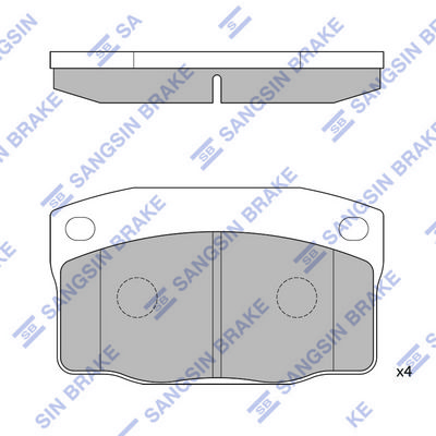 комплект спирачно феродо, дискови спирачки Hi-Q SP1055