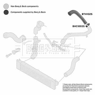 Charge Air Hose Borg & Beck BTH1025