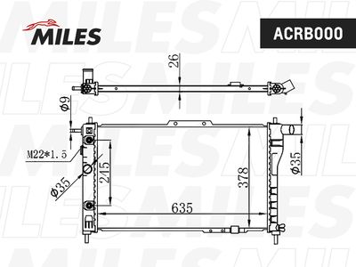 Радиатор, охлаждение двигателя MILES ACRB000 для CHEVROLET SPARK