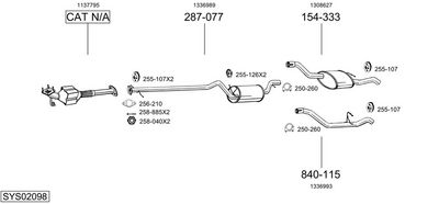 Изпускателна система BOSAL SYS02098
