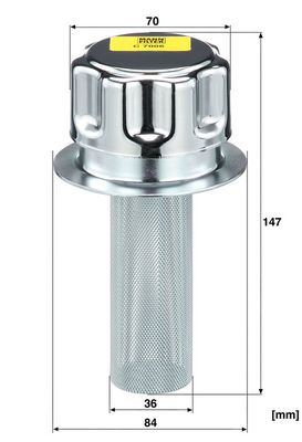 Hydraulisch filter (vuldop)
