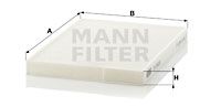 MANN-FILTER CU 2620 Фильтр салона  для RENAULT KOLEOS (Рено Kолеос)