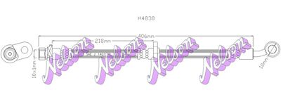 Тормозной шланг KAWE H4838 для HONDA PRELUDE