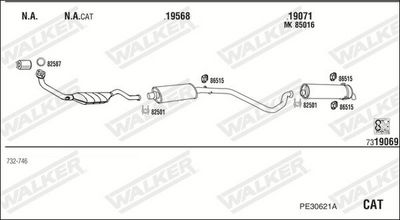 ABGASANLAGE WALKER PE30621A