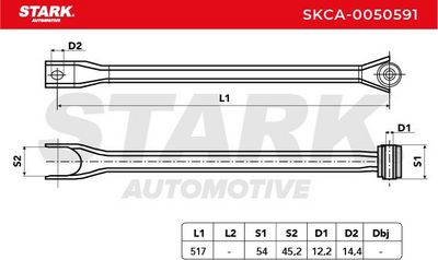 носач, окачване на колелата STARK SKCA-0050591